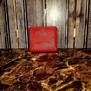 Fossil Red Mini Tab Wallet